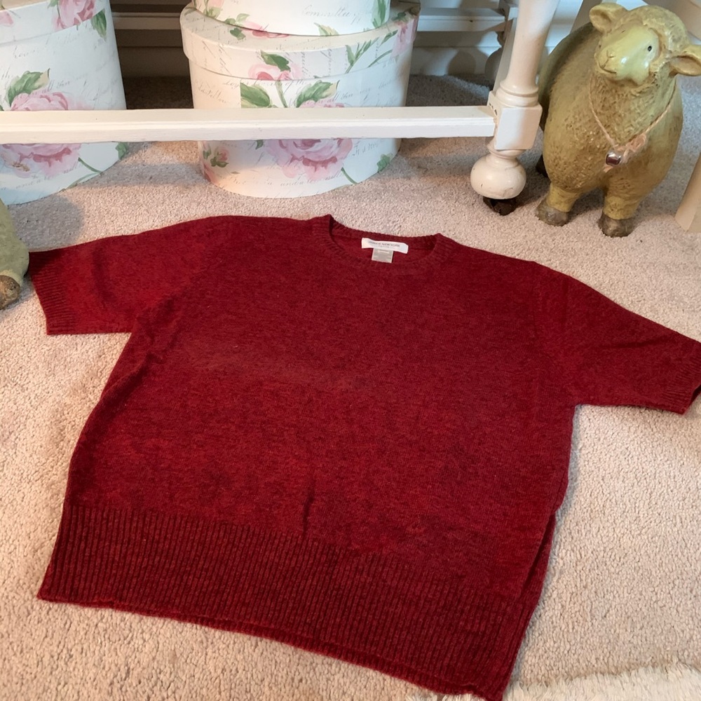 Jones New York RED short sleeve sweater-shirt